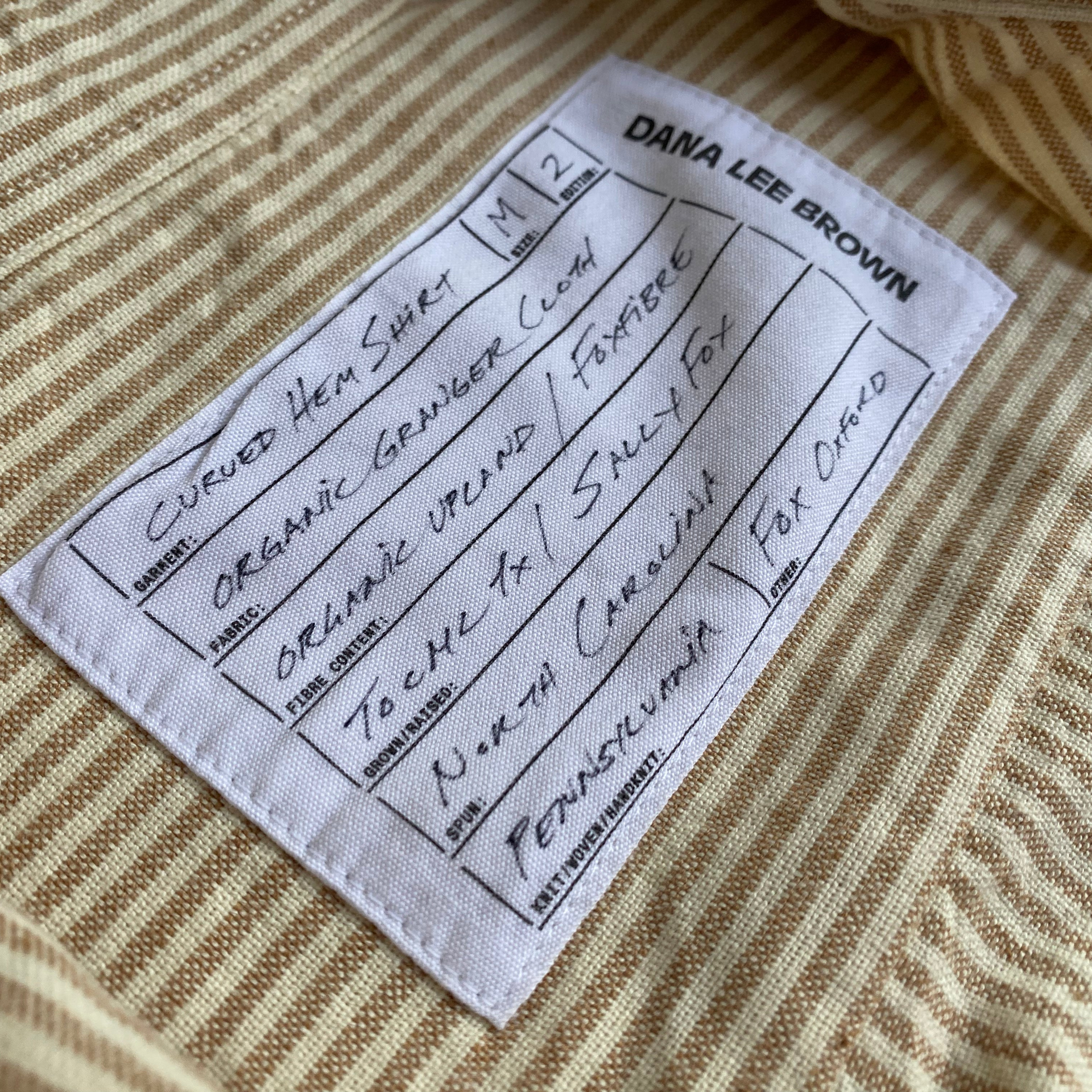 Curved Hem Shirt "2" FoxFibre® Oxford Stripe