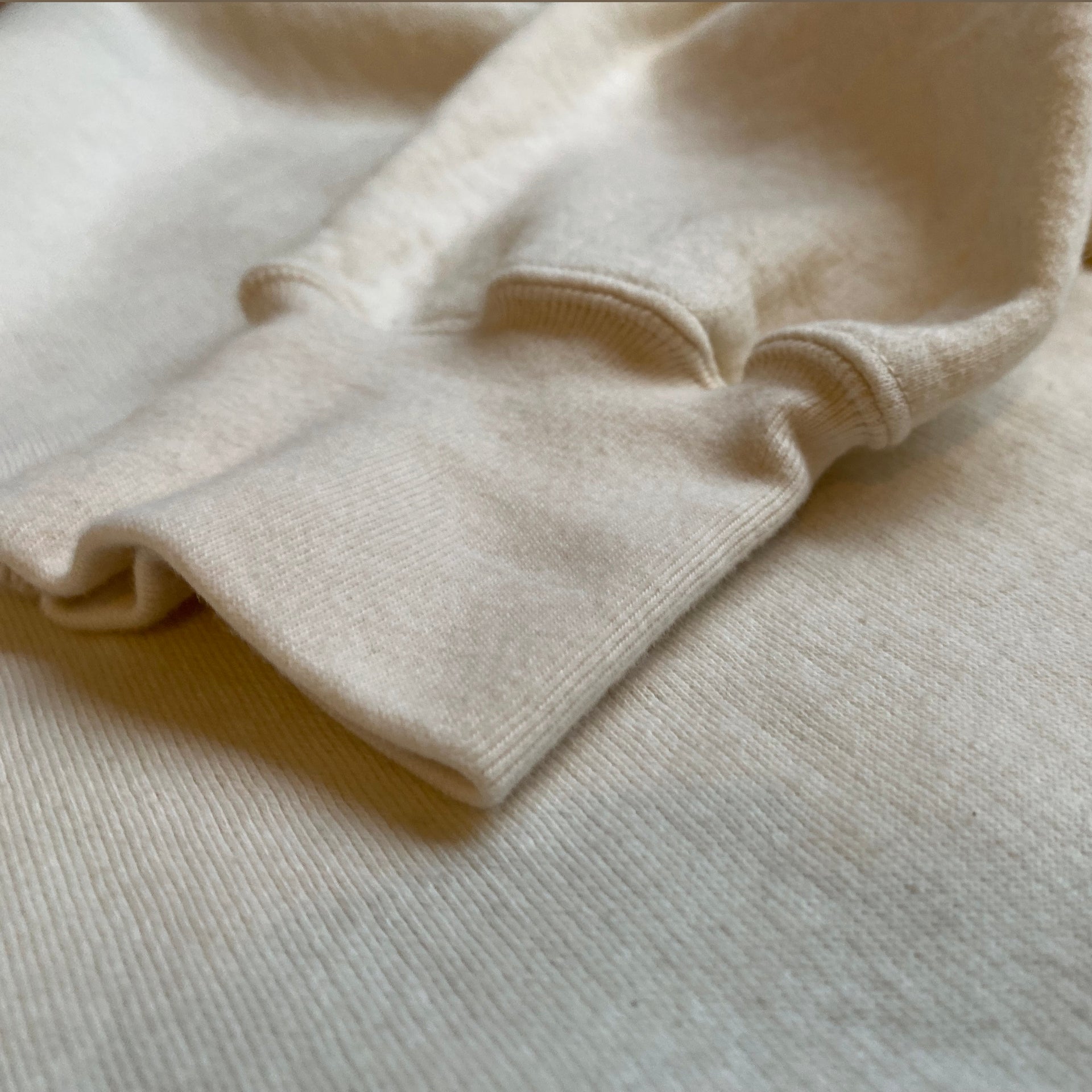 Women's Cropped Ring Neck Sweatshirt, Natural