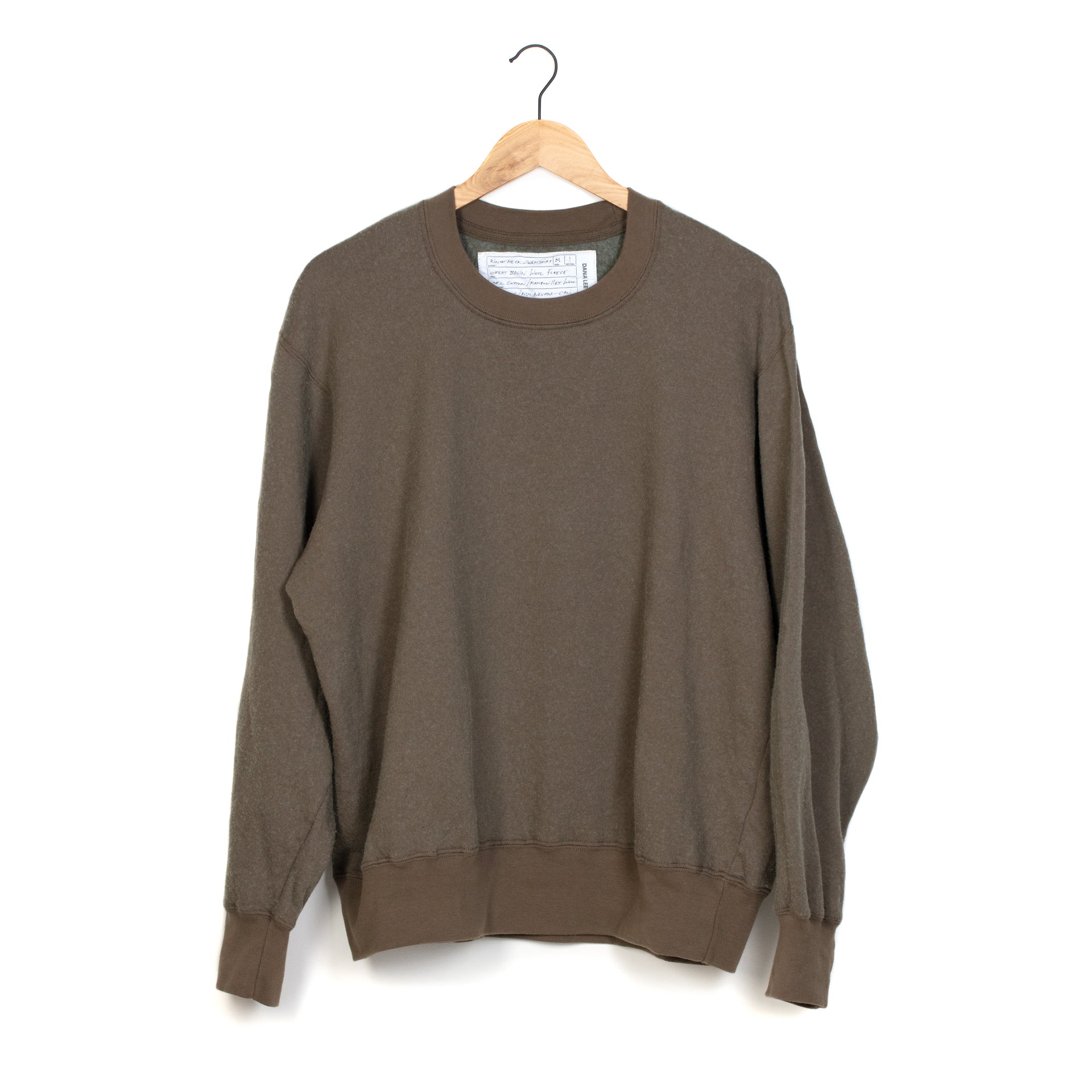 Ring-Neck Sweatshirt GOTS Olive