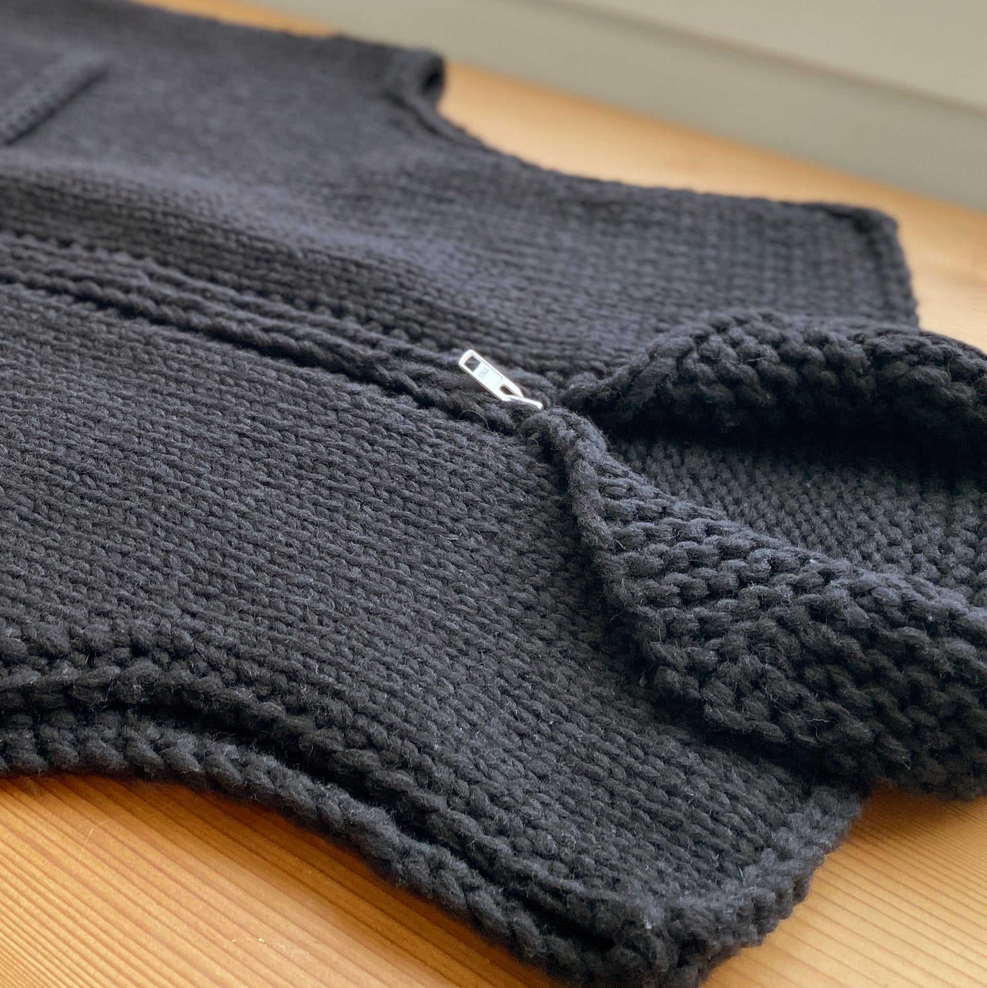 Hand Knit Vest, Kettle Black